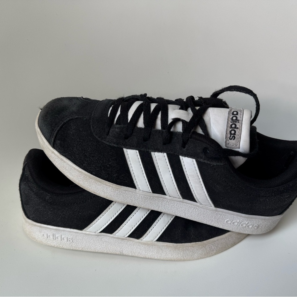 adidas Black Sneakers with White Stripes